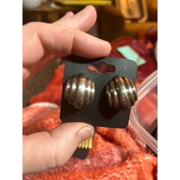 Sterling Silver Clip on Art Deco Earrings - Picture 5 of 13